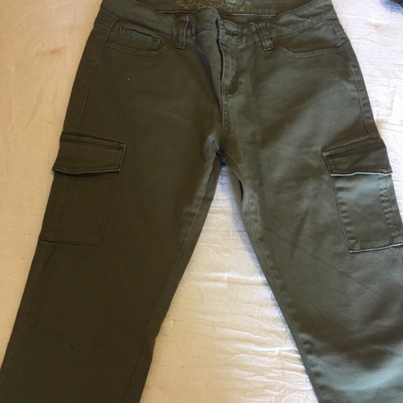 hunter green wax jeans. - Picture 2 of 4